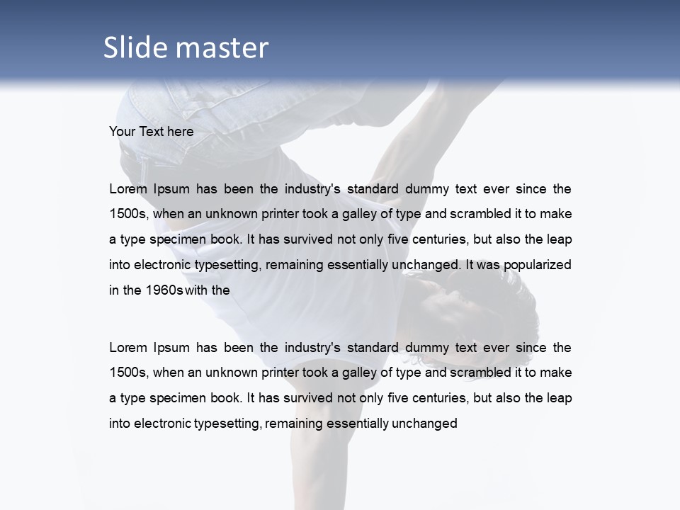 Dancer Exercise Motion PowerPoint Template