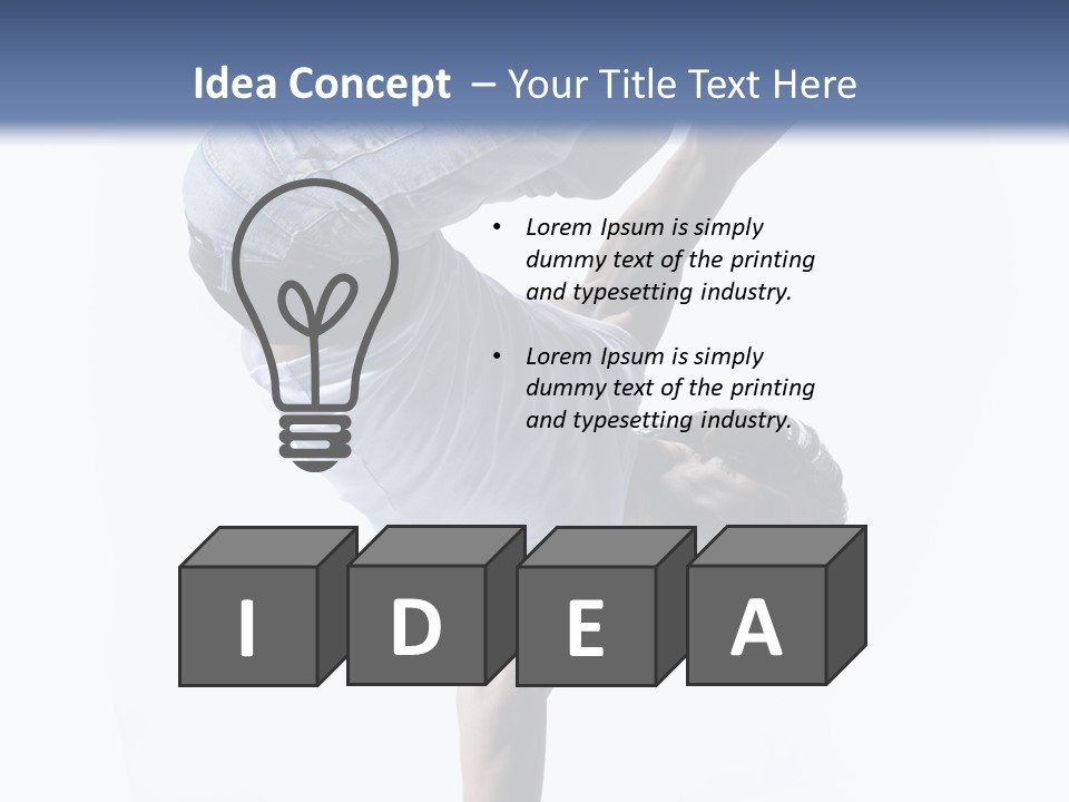 Dancer Exercise Motion PowerPoint Template