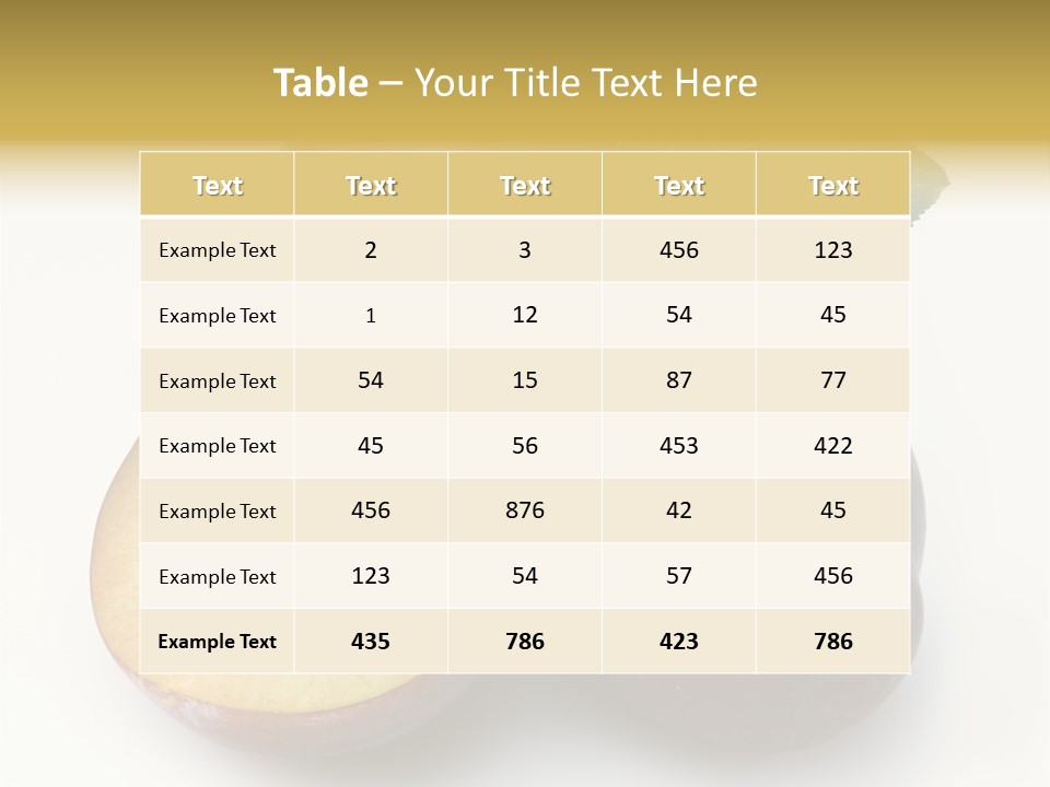 Vegetarian Dessert Group PowerPoint Template