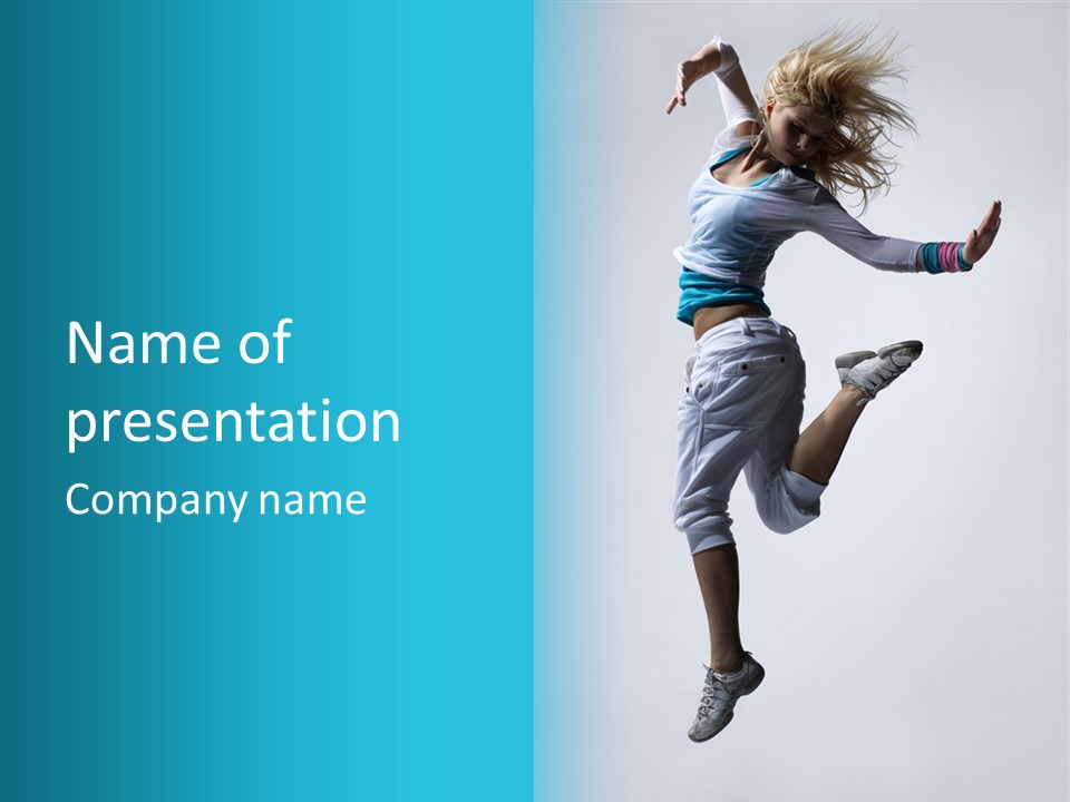 Style Posing Gymnastic PowerPoint Template