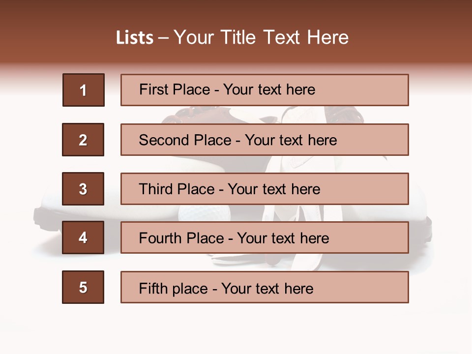 Play Shoes Brown PowerPoint Template