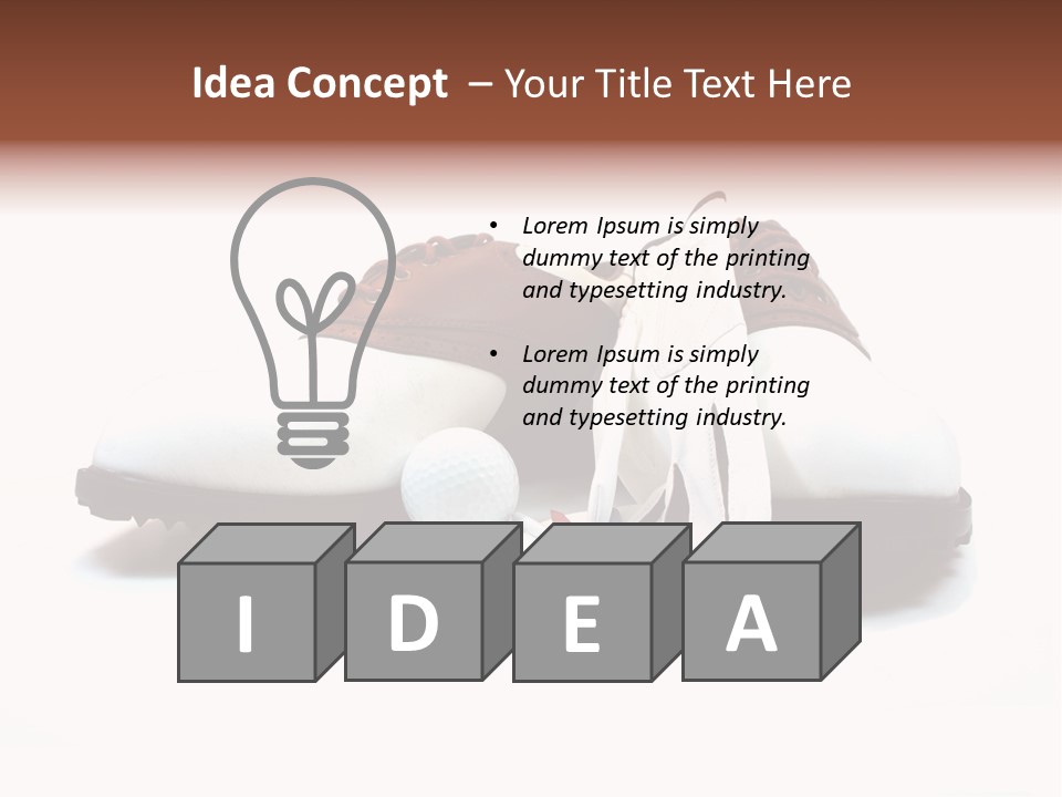 Play Shoes Brown PowerPoint Template