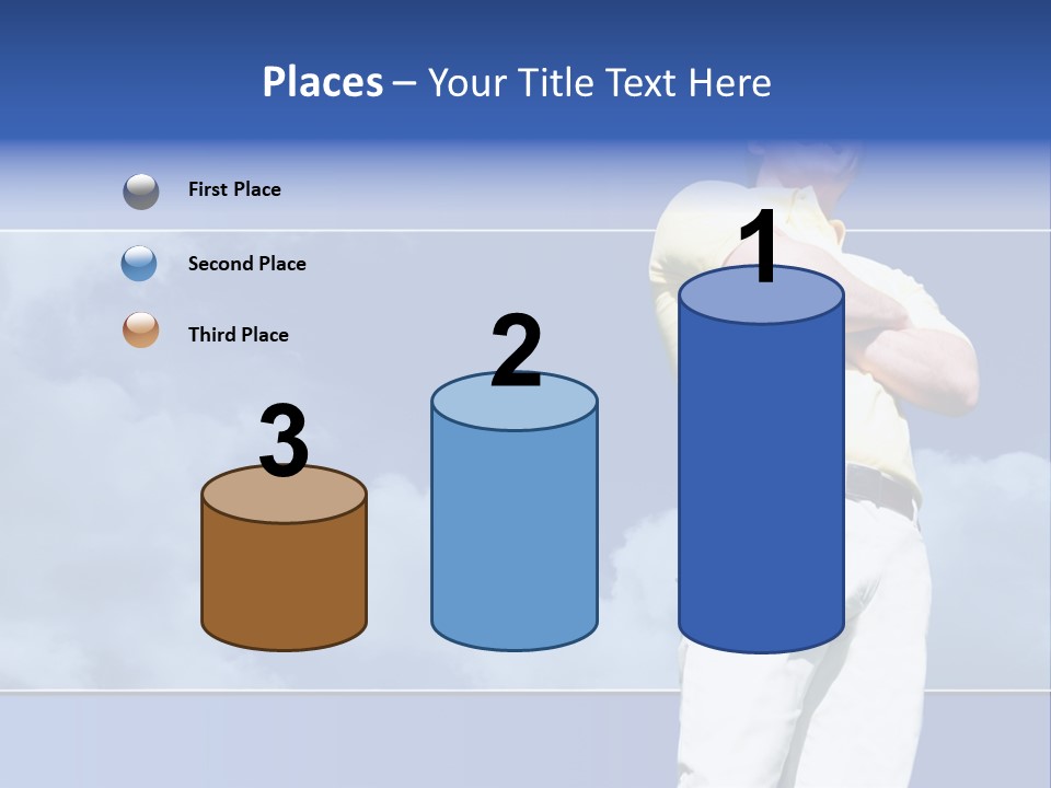 Short Hair Gesturing Shirts PowerPoint Template