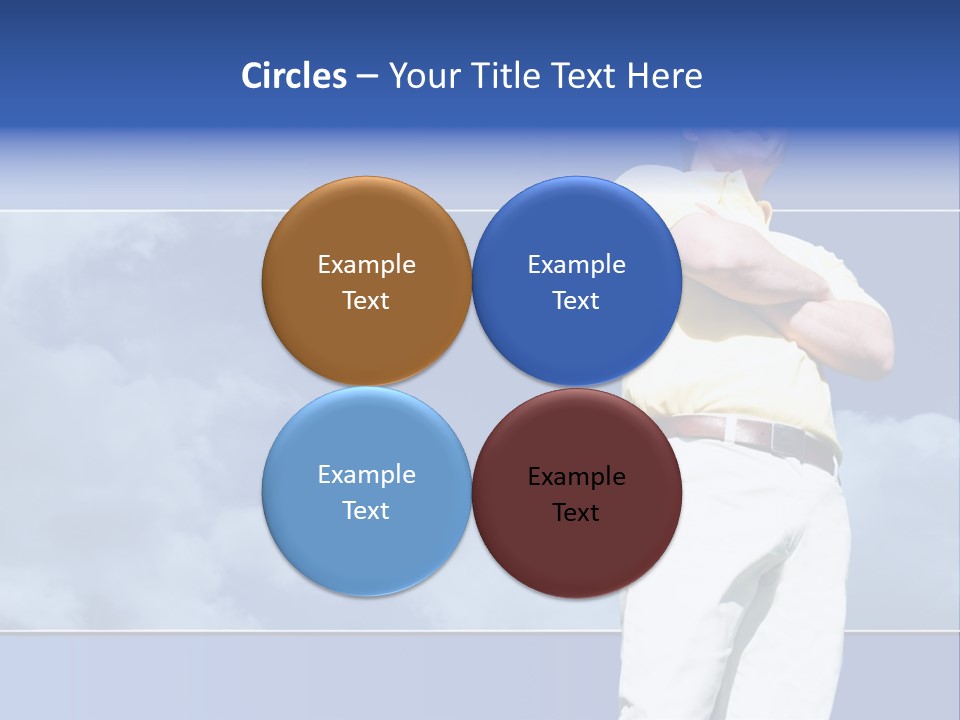 Short Hair Gesturing Shirts PowerPoint Template