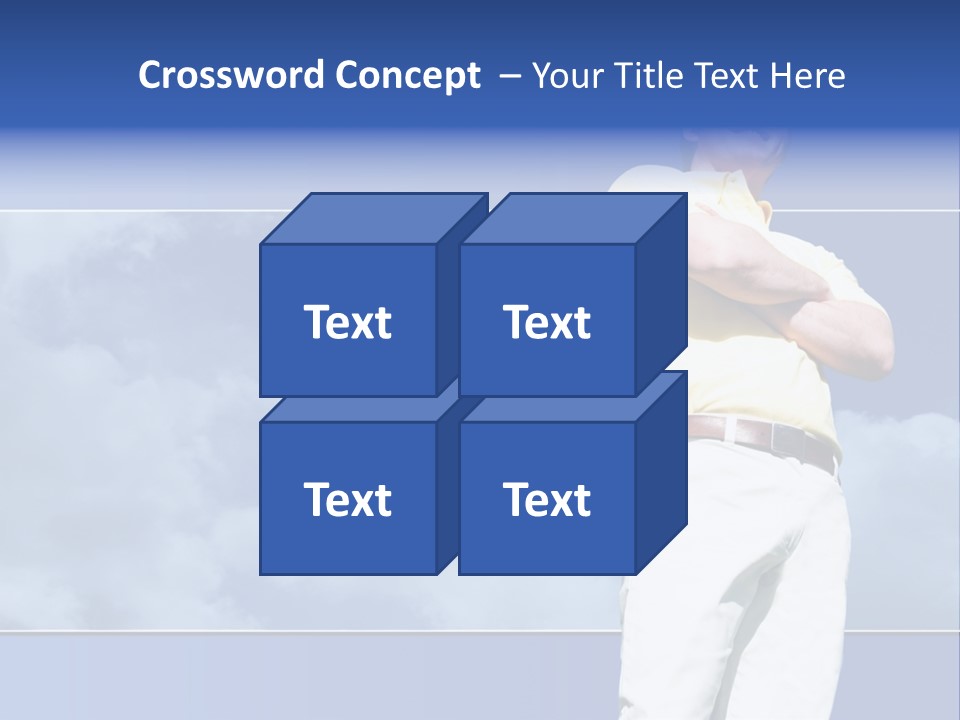 Short Hair Gesturing Shirts PowerPoint Template