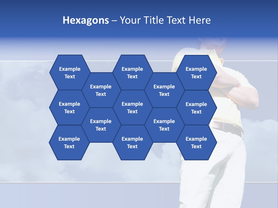 Short Hair Gesturing Shirts PowerPoint Template