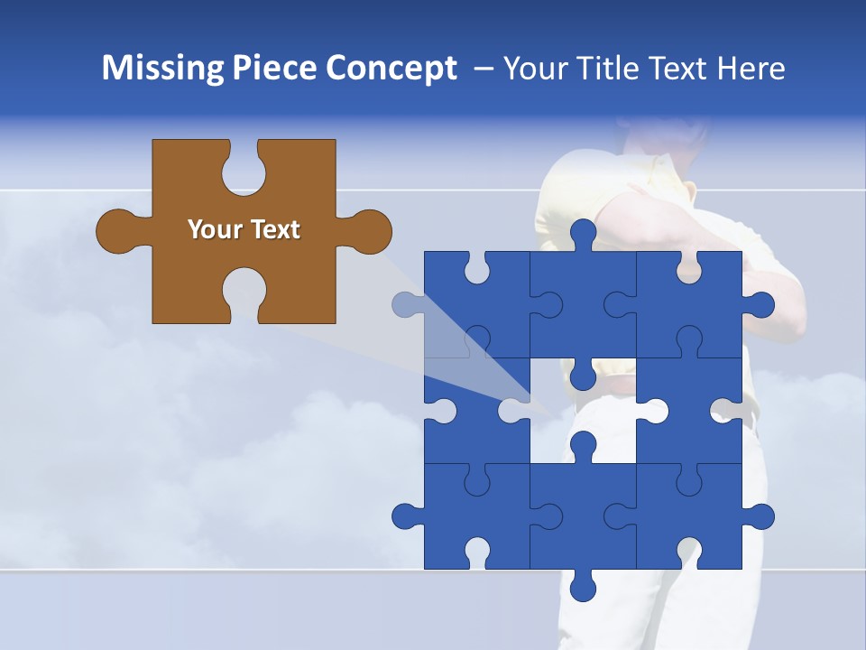 Short Hair Gesturing Shirts PowerPoint Template