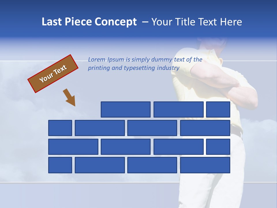 Short Hair Gesturing Shirts PowerPoint Template