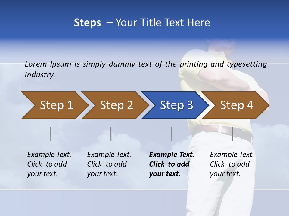 Short Hair Gesturing Shirts PowerPoint Template