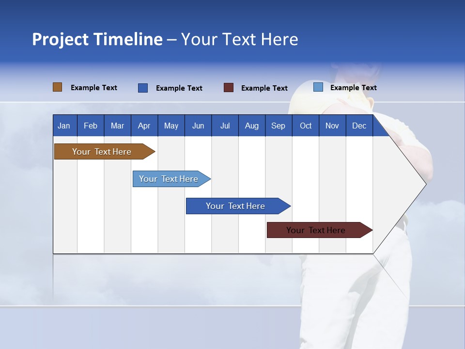 Short Hair Gesturing Shirts PowerPoint Template