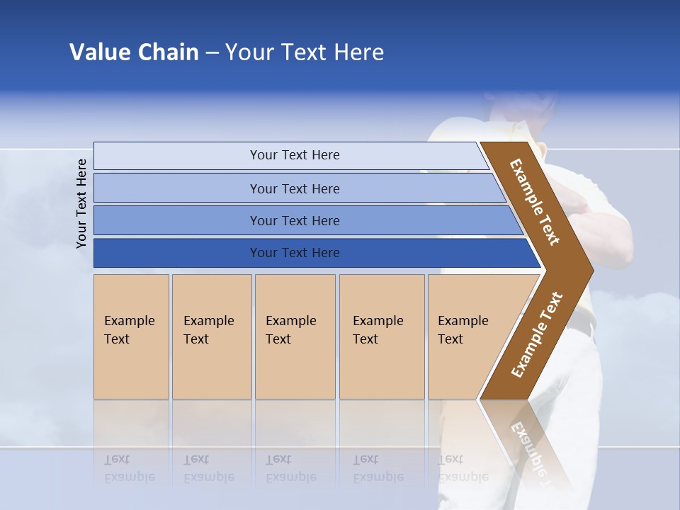 Short Hair Gesturing Shirts PowerPoint Template