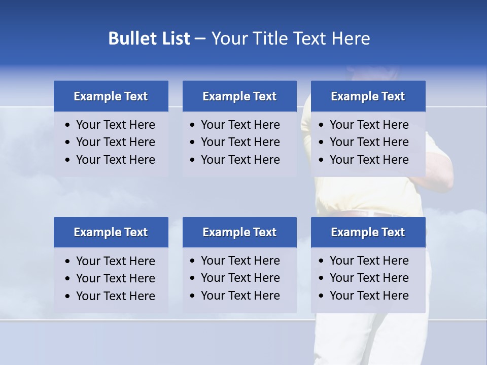 Short Hair Gesturing Shirts PowerPoint Template