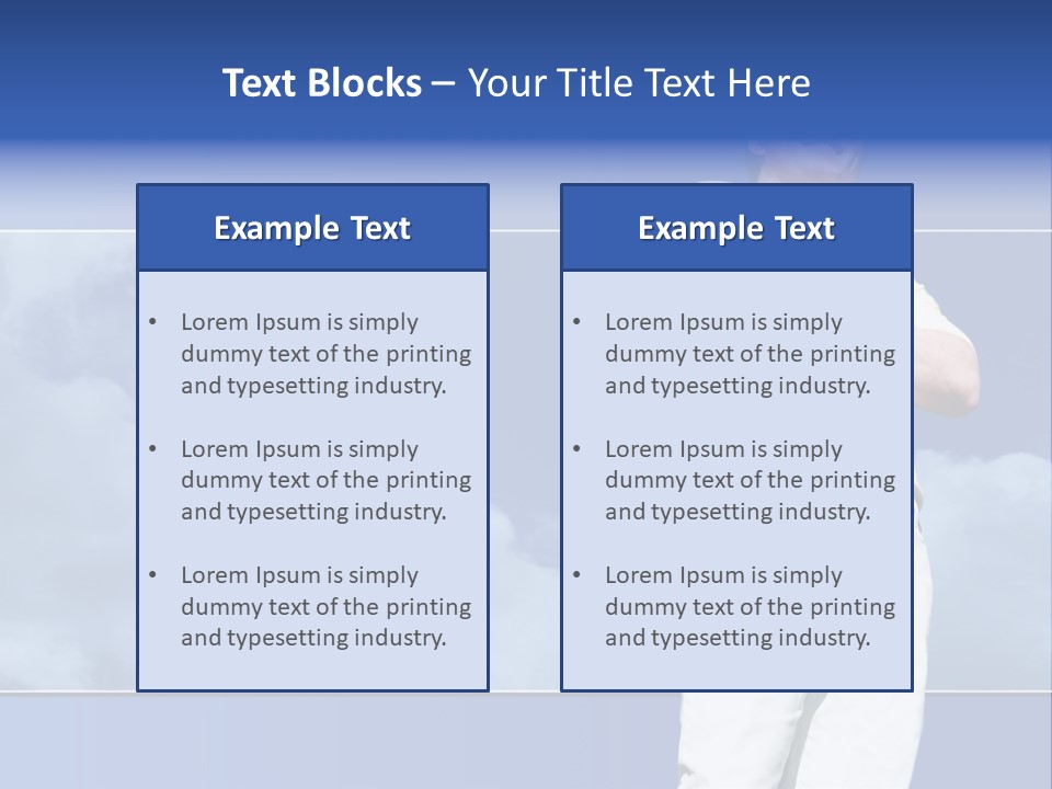 Short Hair Gesturing Shirts PowerPoint Template