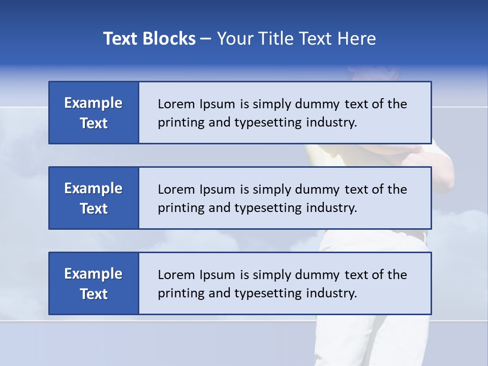 Short Hair Gesturing Shirts PowerPoint Template