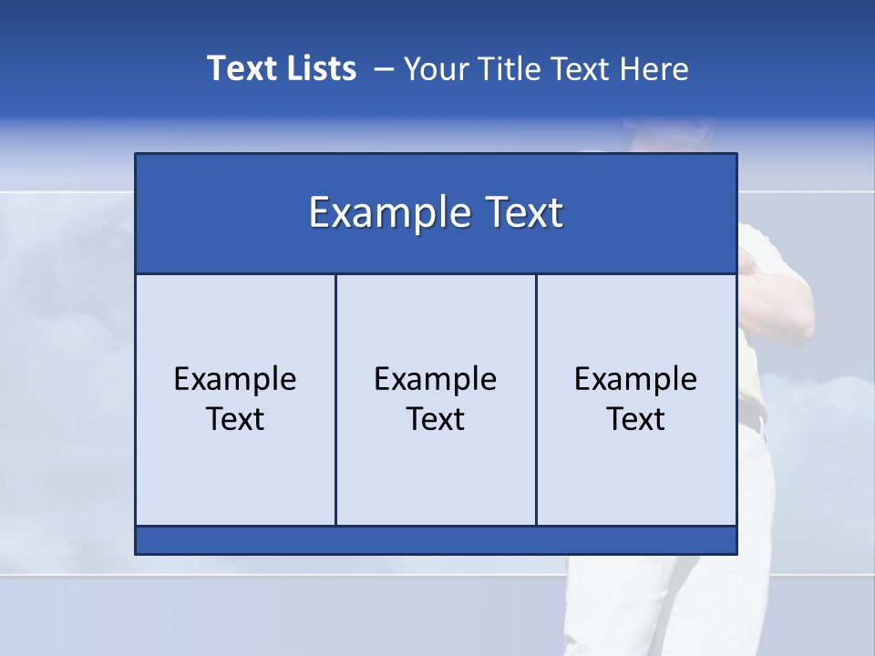 Short Hair Gesturing Shirts PowerPoint Template