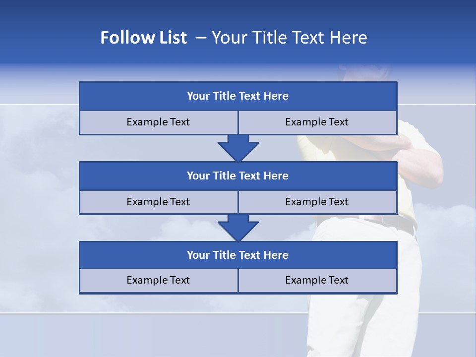 Short Hair Gesturing Shirts PowerPoint Template