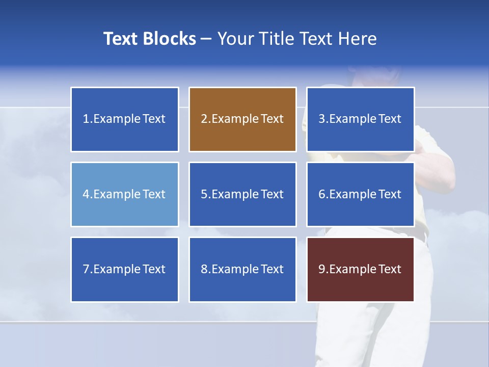 Short Hair Gesturing Shirts PowerPoint Template