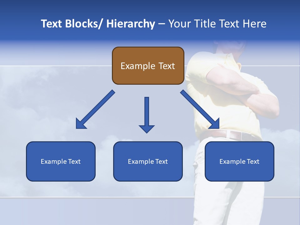 Short Hair Gesturing Shirts PowerPoint Template