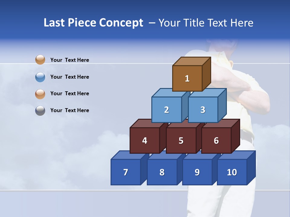 Short Hair Gesturing Shirts PowerPoint Template