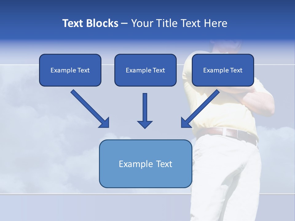 Short Hair Gesturing Shirts PowerPoint Template