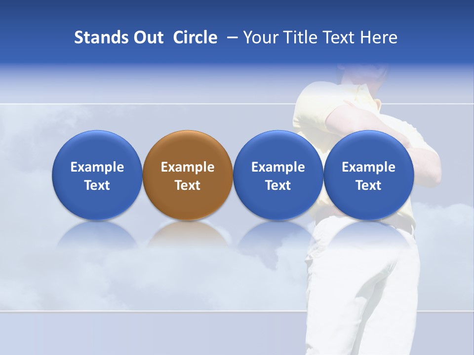 Short Hair Gesturing Shirts PowerPoint Template