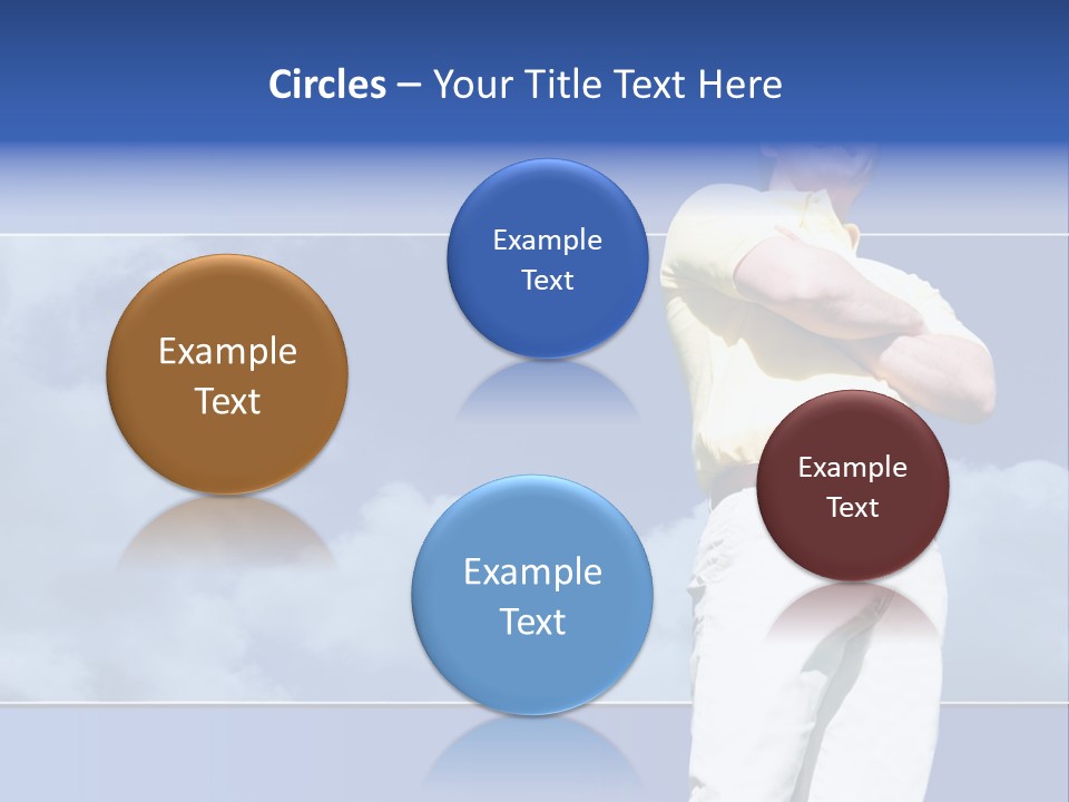 Short Hair Gesturing Shirts PowerPoint Template