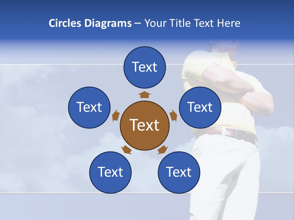 Short Hair Gesturing Shirts PowerPoint Template