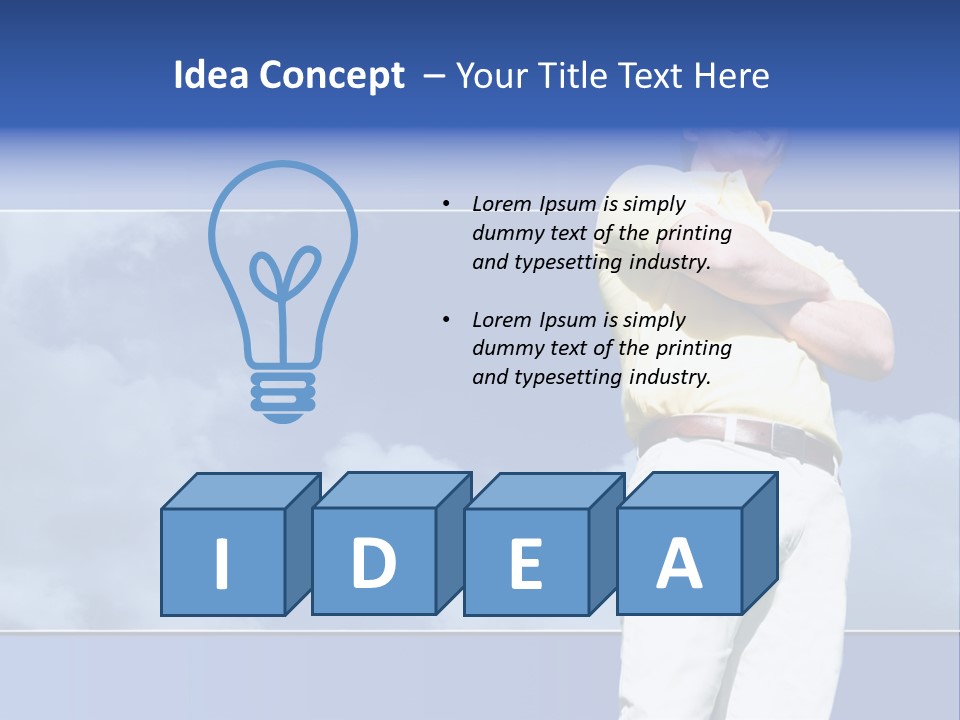 Short Hair Gesturing Shirts PowerPoint Template