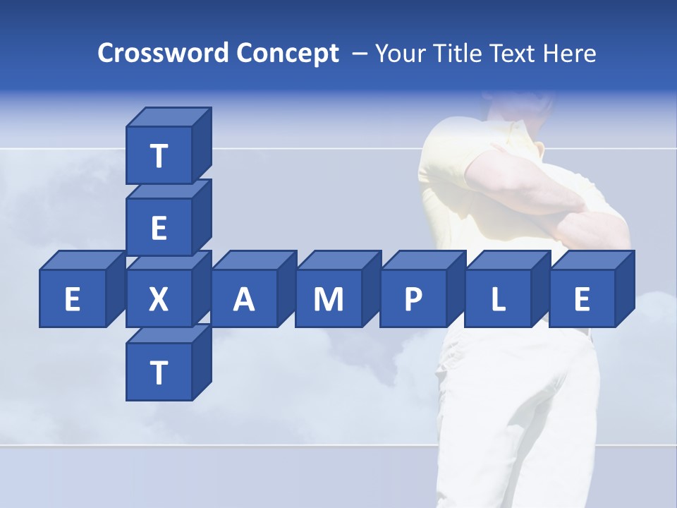 Short Hair Gesturing Shirts PowerPoint Template