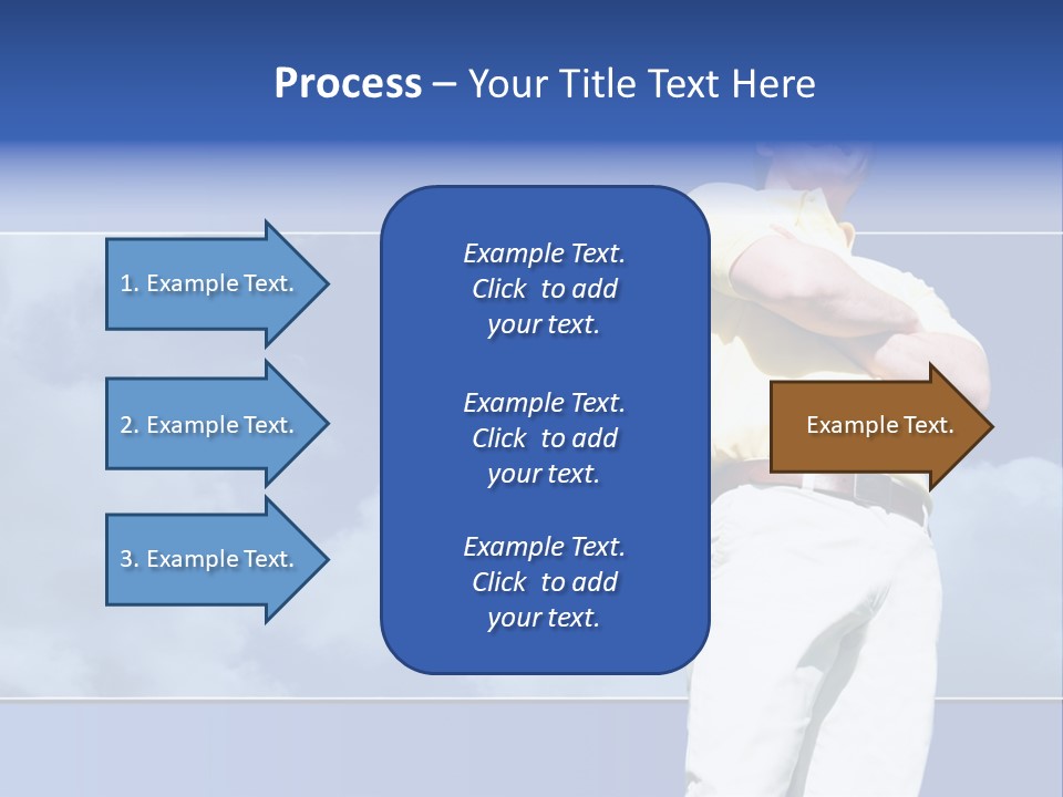 Short Hair Gesturing Shirts PowerPoint Template