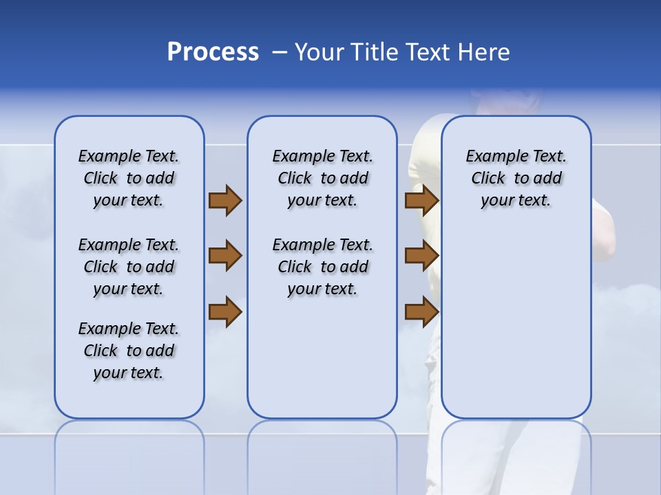 Short Hair Gesturing Shirts PowerPoint Template
