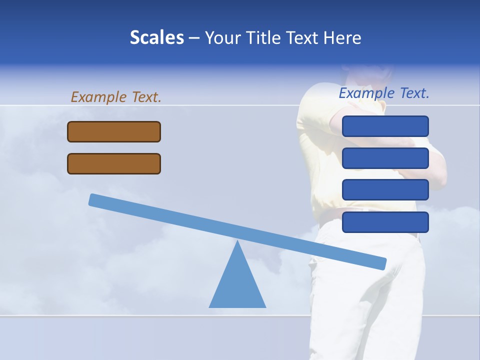 Short Hair Gesturing Shirts PowerPoint Template