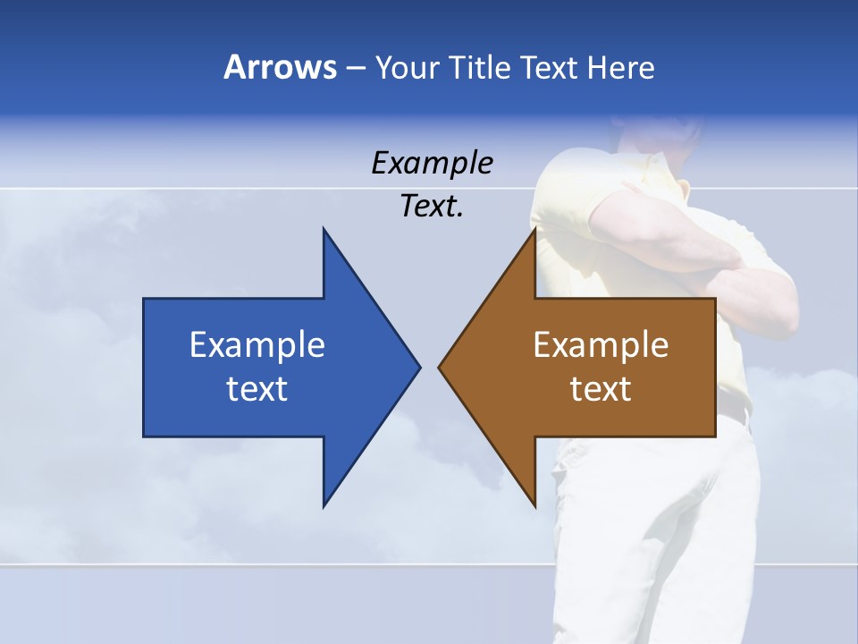 Short Hair Gesturing Shirts PowerPoint Template