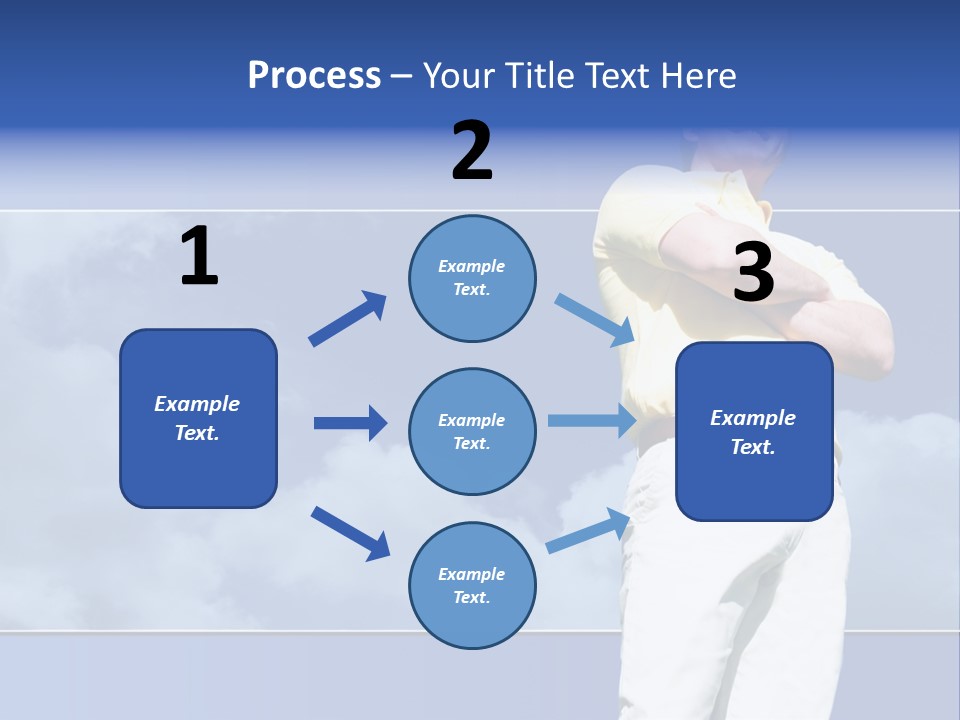 Short Hair Gesturing Shirts PowerPoint Template