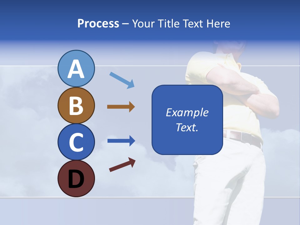 Short Hair Gesturing Shirts PowerPoint Template