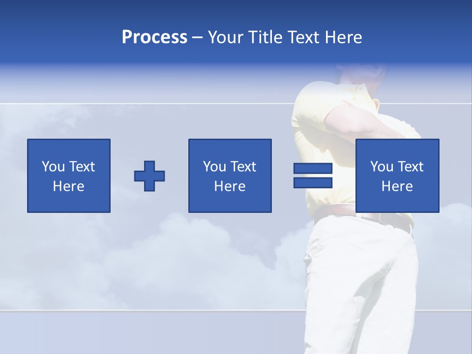 Short Hair Gesturing Shirts PowerPoint Template