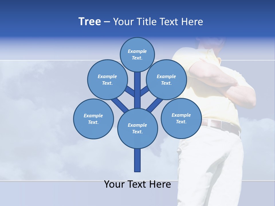 Short Hair Gesturing Shirts PowerPoint Template