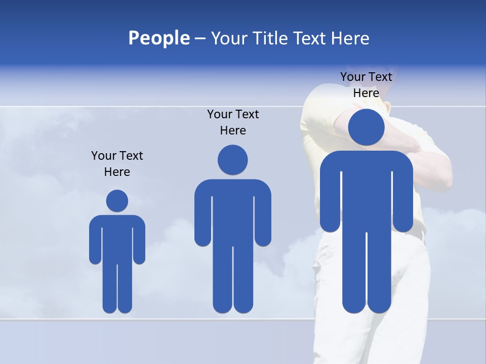 Short Hair Gesturing Shirts PowerPoint Template