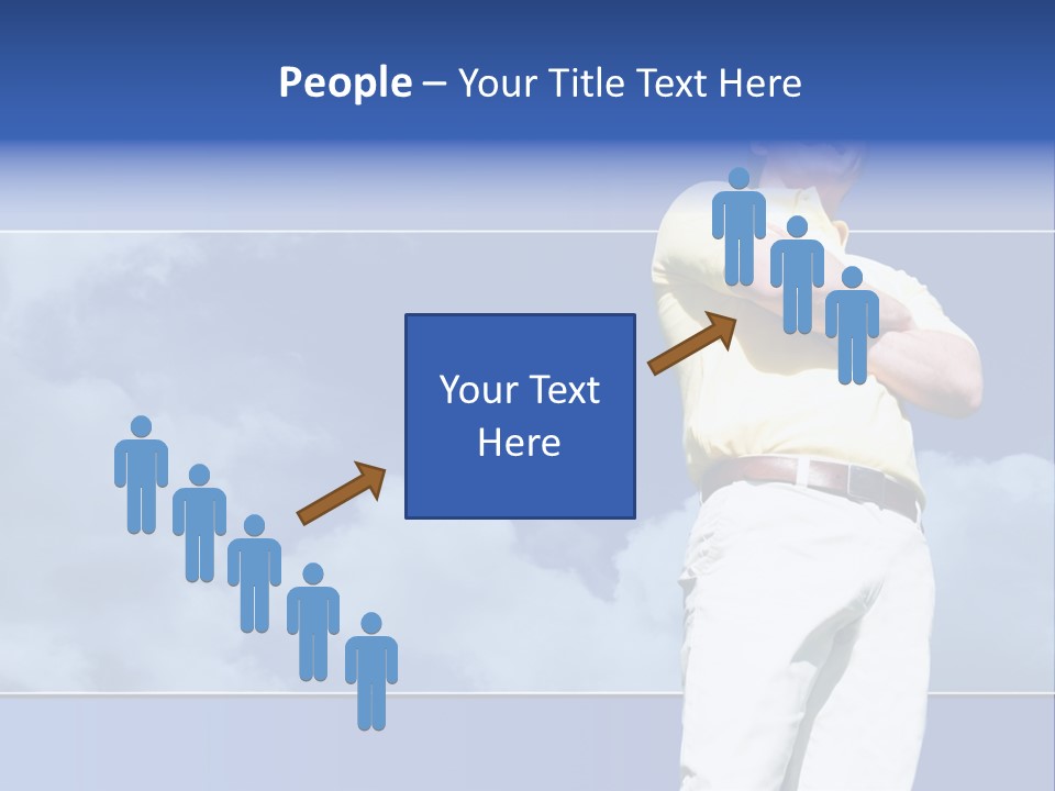 Short Hair Gesturing Shirts PowerPoint Template