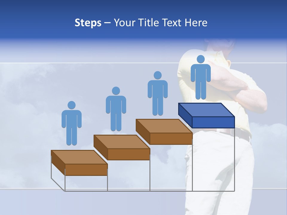 Short Hair Gesturing Shirts PowerPoint Template