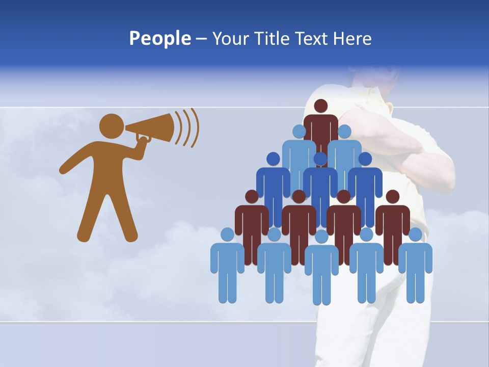 Short Hair Gesturing Shirts PowerPoint Template