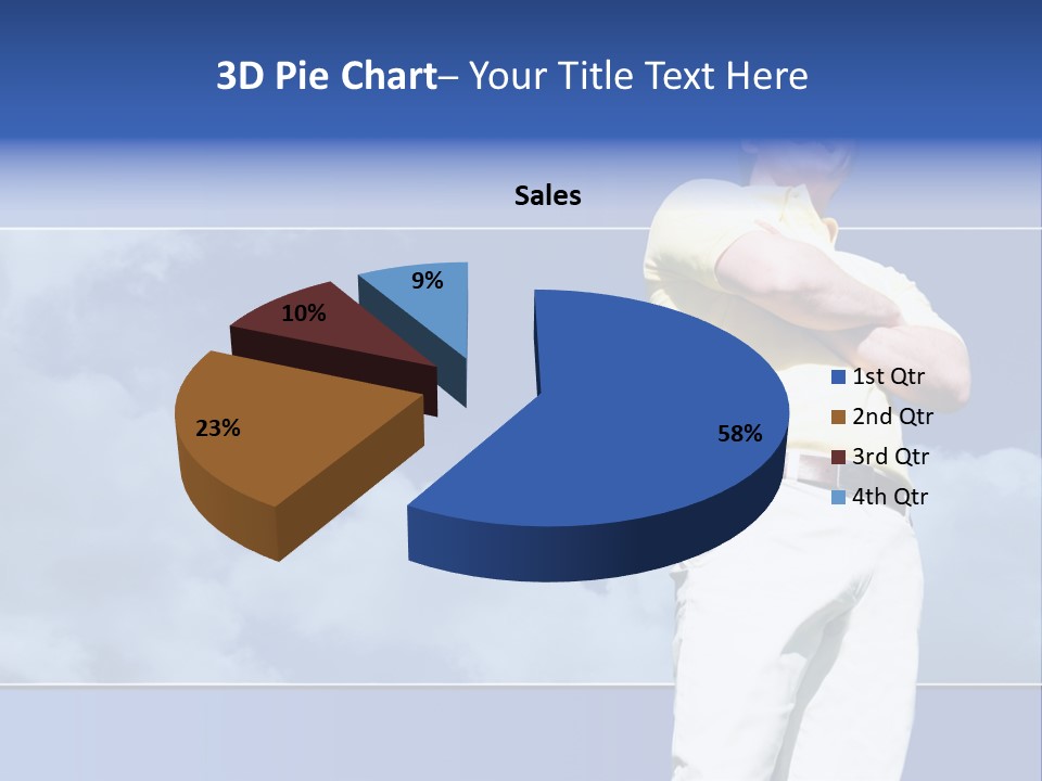 Short Hair Gesturing Shirts PowerPoint Template