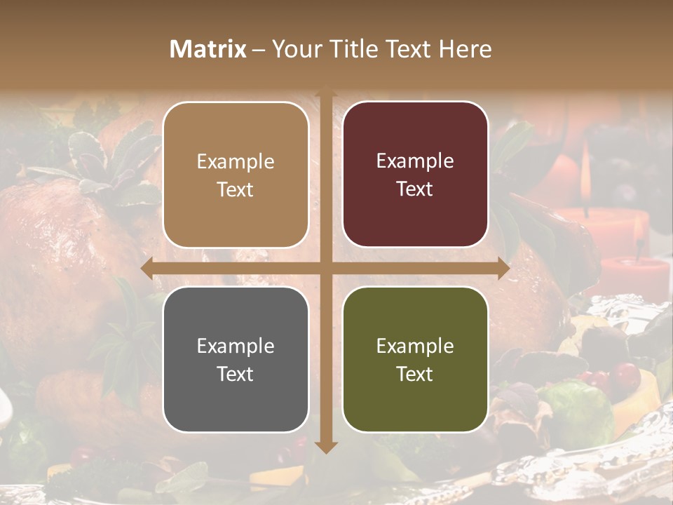 Poultry Basil Brussels Sprouts PowerPoint Template