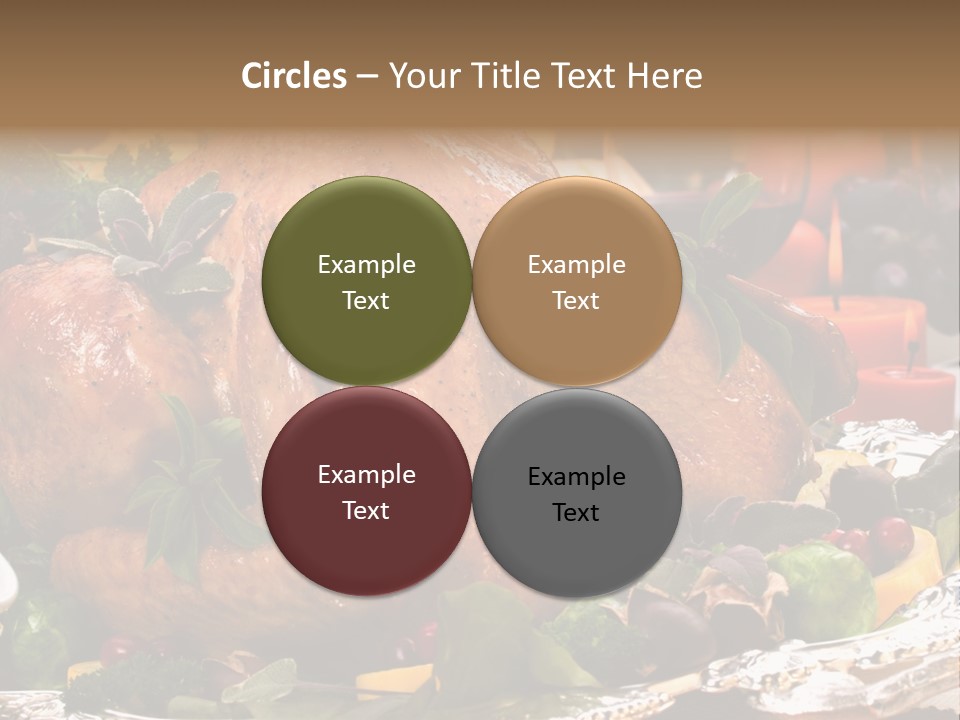 Poultry Basil Brussels Sprouts PowerPoint Template