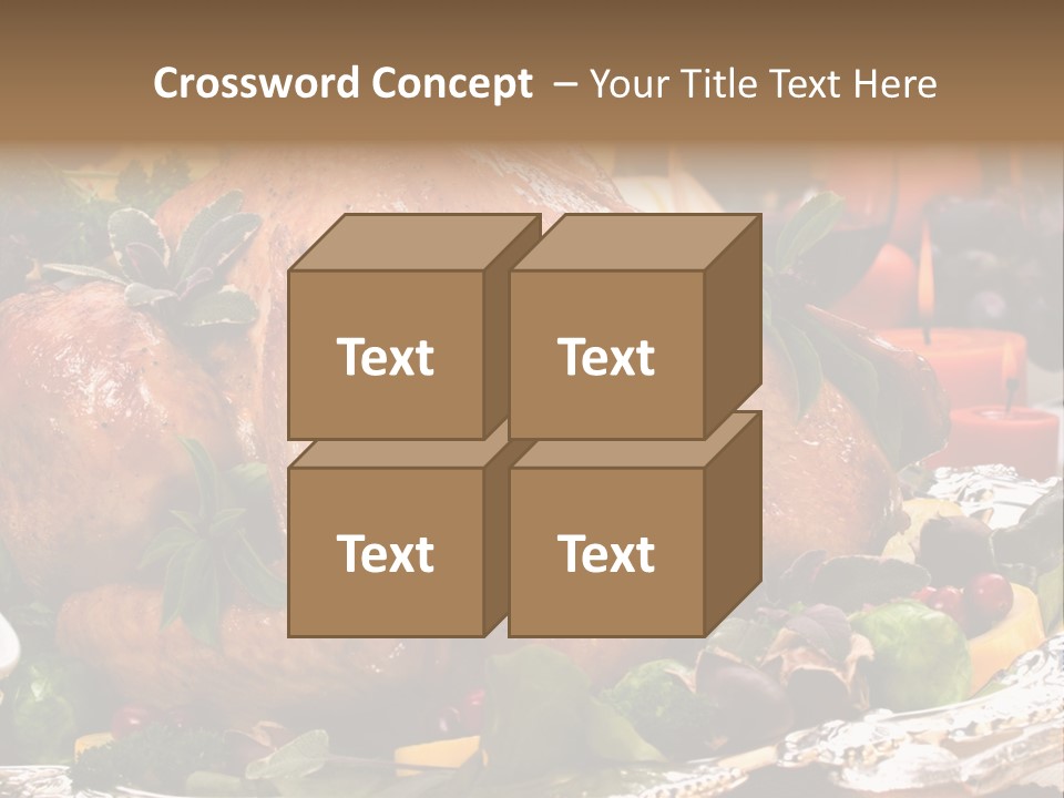 Poultry Basil Brussels Sprouts PowerPoint Template