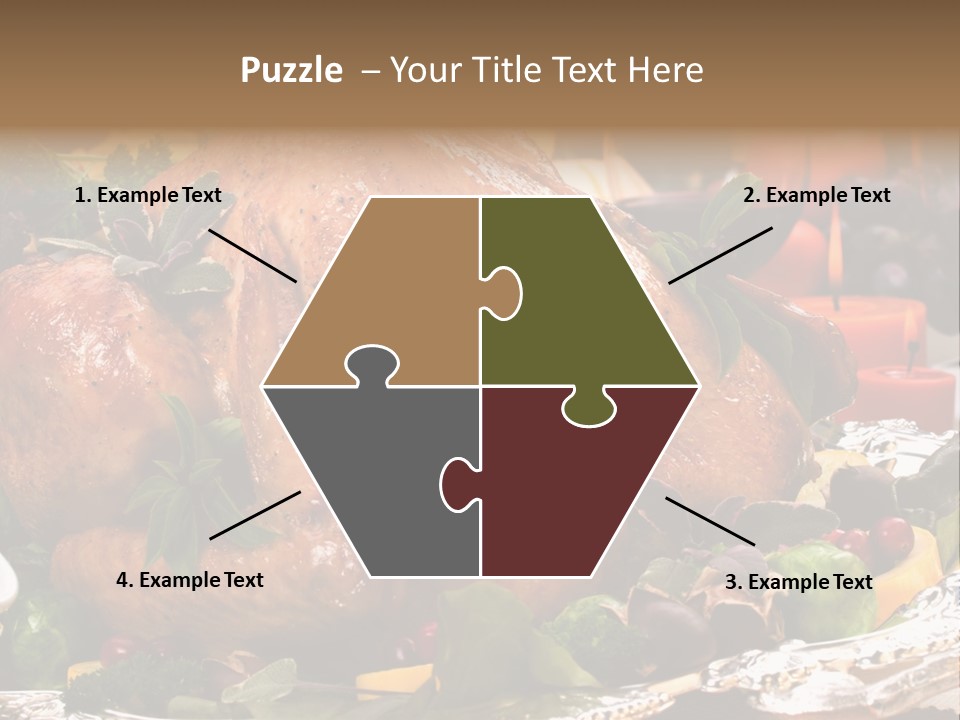 Poultry Basil Brussels Sprouts PowerPoint Template