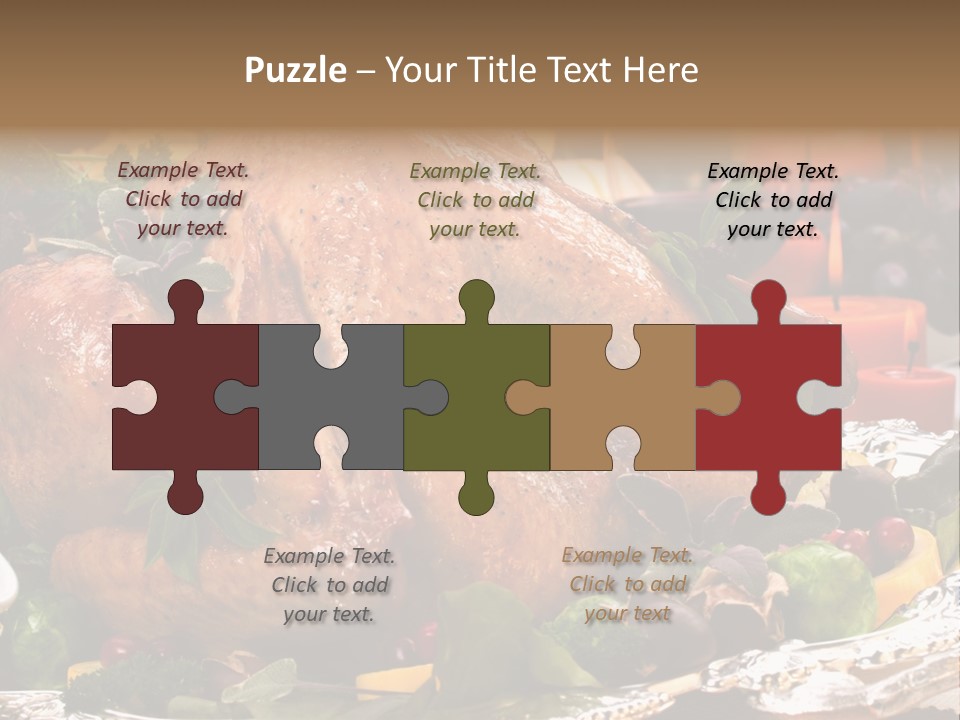 Poultry Basil Brussels Sprouts PowerPoint Template