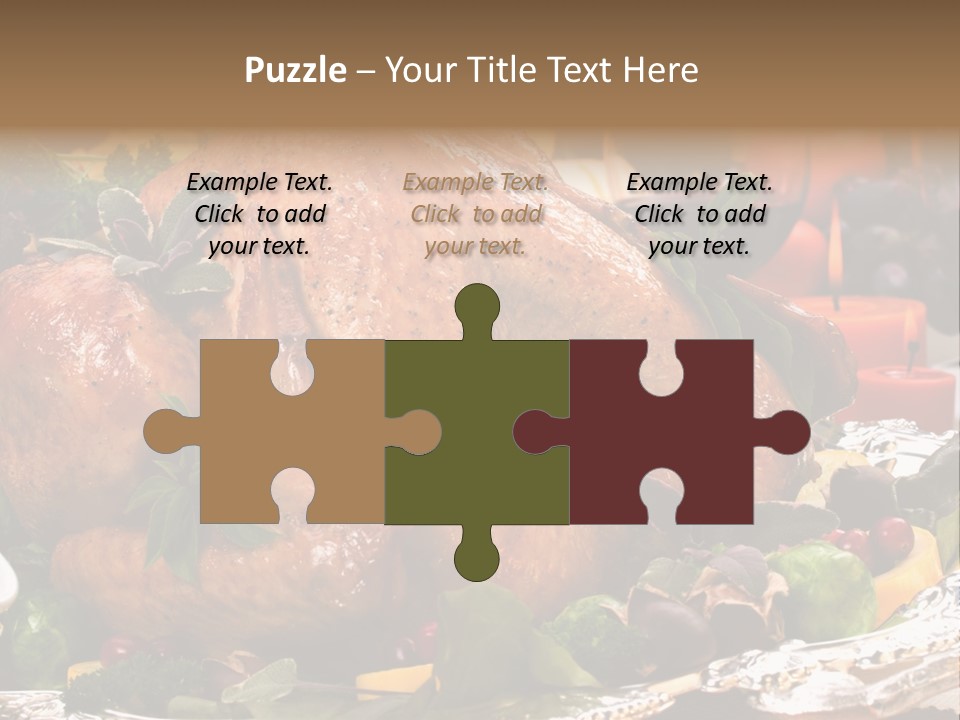 Poultry Basil Brussels Sprouts PowerPoint Template