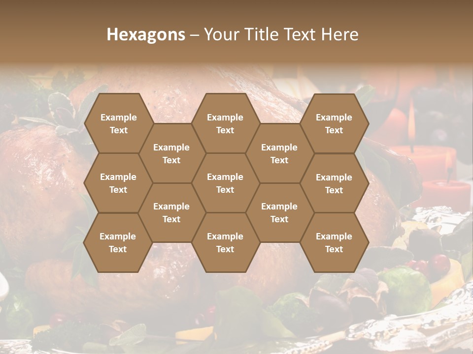 Poultry Basil Brussels Sprouts PowerPoint Template