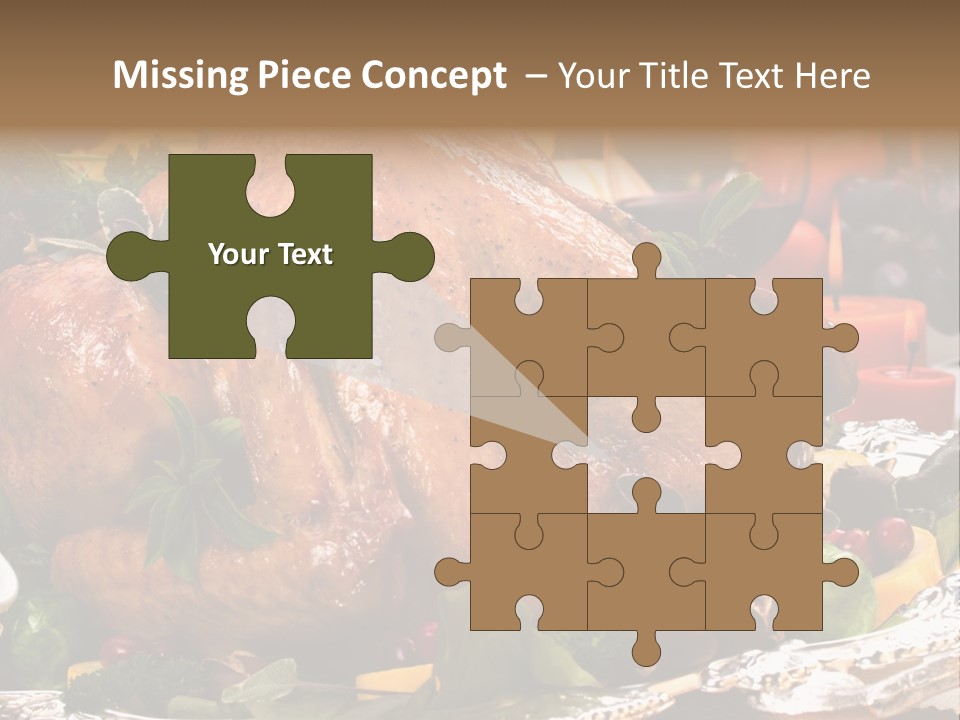 Poultry Basil Brussels Sprouts PowerPoint Template